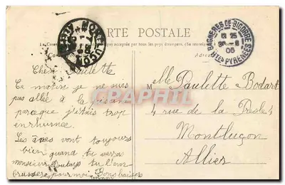 Bagnères-de-Bigorre - Gripp, Cachoeira do Tourmalet — Saitous, lib. a Bagnères-de-Bigorre — Verso