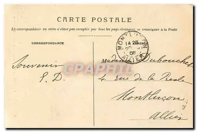 Bagnères-de-Bigorre — Praça Lafayette e Igreja de São Vicente — B.E. — Verso