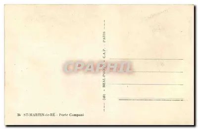 ST-MARTIN-de-RÉ - Porte Campani — éditeur REAL-PHOTO, n°34 — Verso