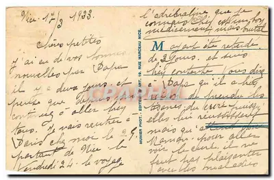 Menton — O Porto e a Velha Cidade — R M, n° 354 — Verso