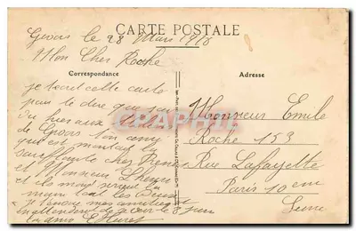 LYON — Fontaine Bartholdi — wydawca nieznany, nr 44 — Rewers