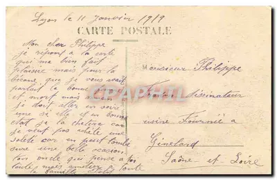 LYON — Ponte Saint-Clair - Ponte da Boucle — Editora não identificada, n° 58 — Verso