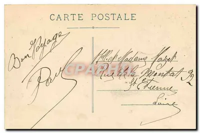 LYON — Praça Carnot, Estação de Perrache e Hotel Terminus — E. R. — Verso