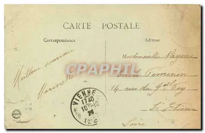 Viena (Isère) — O Poço da Praça — B.F., Paris — Verso