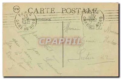 Paryż — Widok na Katedrę Notre-Dame i Panthéon — Wydawca: G. Compère, nr 4 — Rewers