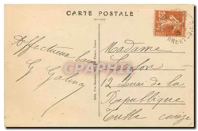 Tours (Loire-et-Loire) — Ogród Prebendów d'Oë — Piękny Kąt. A. E. — nr 119 — Rewers