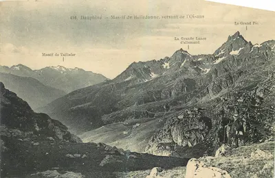 Massif de Belledonne, versant de l'Oisans — P. GAUDE, fotógrafo-editor, Grenoble