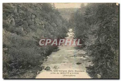 As Gorges da Dunière perto de Montfaugon — Hte-Loire — editor não identificado, n° 1284
