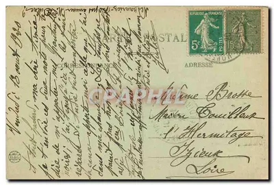 As Gorges da Dunière perto de Montfaugon — Hte-Loire — editor não identificado, n° 1284 — Verso