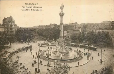 Marselha — Fonte Cantini — Editor não identificado, número de série não visível