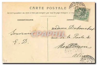 Bagnères-de-Bigorre — Aldeia de Baudéan e o Monte Monné — B. E. — Verso