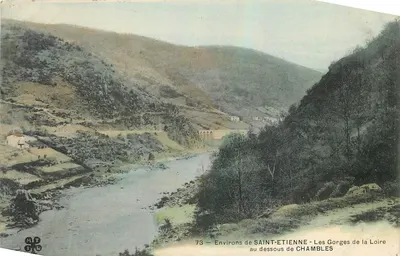 As Gorges da Loire — Environs de SAINT-ETIENNE — abaixo de CHAMBLES — editor MT 73