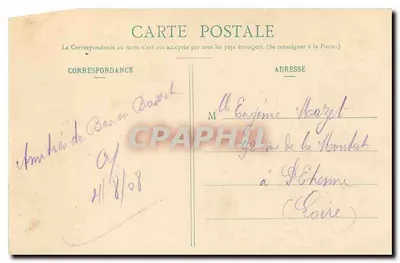 Rocha de Courbières — perto de Bas-en-Basset na estrada de St-Hilaire — Edição C. Graeger — Verso