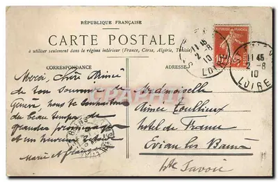 Grande Igreja — Igreja de São Etienne — Carta postal — Verso