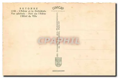 Bayonne — Lembrança de Bayonne — Lumicap — Verso