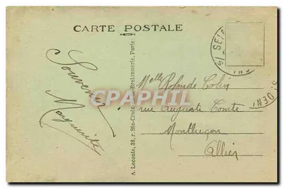 Paris — Os Jardins do Trocadéro, o Ponte d'Iéna e a Torre Eiffel — A. L. editor, n° 78 — Verso