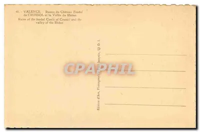 Ruiny feudalnego zamku Crussol — Dolina Rony — Wydawnictwo Sztuki, Jacquin, O. I. — Rewers