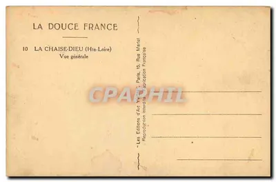 La Chaise-Dieu (Hte-Loire) — Allgemeiner Blick — Les Éditions d'Art Yvon, Paris — Rückseite
