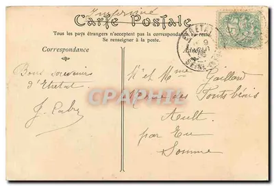 Étretat — A Manneporte — Editor desconhecido, n° 25 — Verso