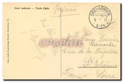 Drei Aehren — Três Epis. — Felix Laub, Strassburg i.E. — Verso