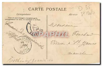 O Túmulo de São Budoc — Costa da Esmeralda — ROTHENEUF G.F. 2519 — Verso