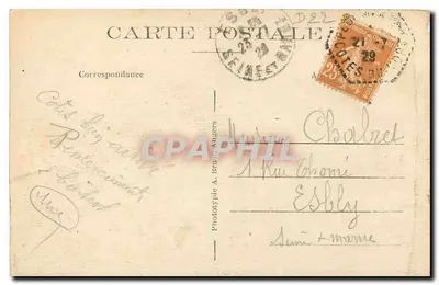 Cartolina d'epoca Ploumanach Vallee des Troieros e il Port a maree basse — Verso