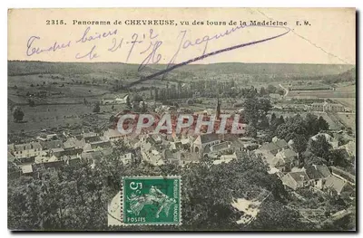 Chevreuse — panorama visto das torres da Madeleine — E.M. n°2315