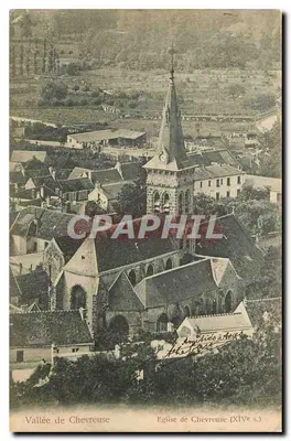 Vale da Chevreuse — Igreja de Chevreuse (século XIV) — Edição Trianon, n.º 1456