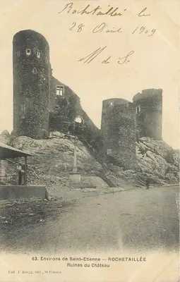 Rochetaillée — Ruínas do Castelo — Coll. J. Zauzg, édit. St-Etienne