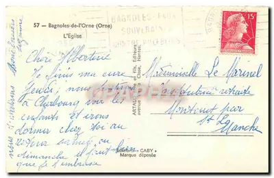 Bagnolles-de-l'Orne — L'Église — Garey — Verso