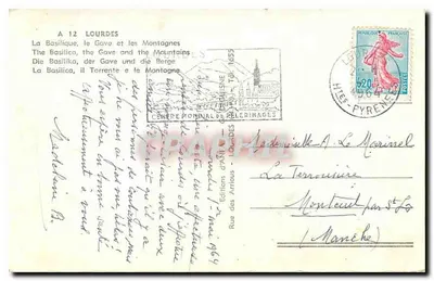 Lourdes — Basiliek, de Gave en de bergen — Edities des Artieux, n°12 — Achterkant