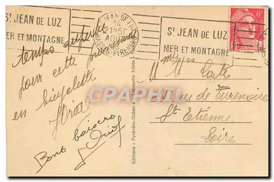 Biarritz — Molo i Port Pescatori — Wydawnictwo L'abouche frères — Rewers