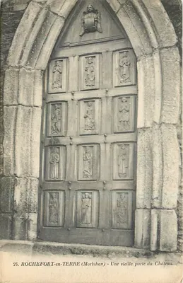 ROCHEFORT-en-TERRE (Morbihan) — Uma velha porta do Castelo — J. Nozaïs, Nantes, n°24
