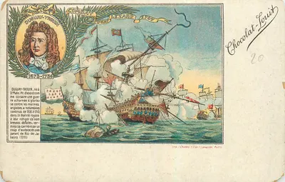 Combate de Duguay-Trouin contra o Lezard — 1707 — Imp. Charles J. de Lustrapade, Paris