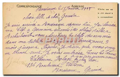 Bordeaux — Place de la Comédie i Hôtel de Bordeaux — LL, nr 414 — Rewers