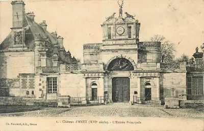 Castelo de Anet (século XVI) — A Entrada Principal — Ch. Foucault, editor, Dreux