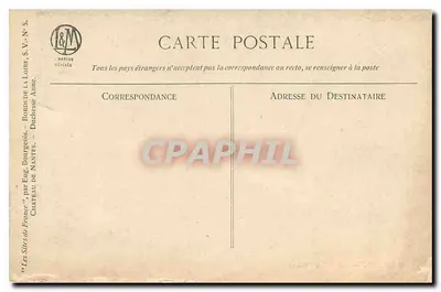 DANTES LE CHATEAU — widok zamek na Loarze — wydawca Les Sites de France, N° 5 — Rewers