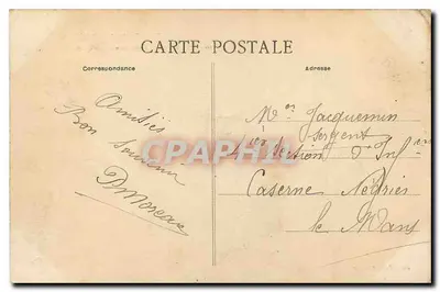Castelos da Sarthe — Le Luart — Castelo do Luart (Lado Oeste) — Editor Jules Renoult — Verso