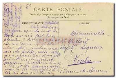 Compiègne — O Castelo — Salão de música — LL. — Verso