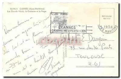 Cannes — De Grote Hotels, de Croisette en de Strand — De Kikker — Achterkant