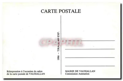 Vauhallan — A Igreja — edição Prefeitura de Vauhallan — Verso
