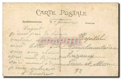 Château-Thierry — Casa Jean de La Fontaine — Ed. J.B. — Verso