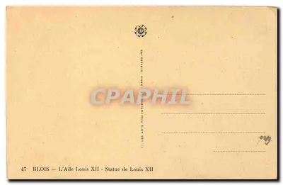 Blois — A Ala de Luís XII — Estátua de Luís XII — Verso