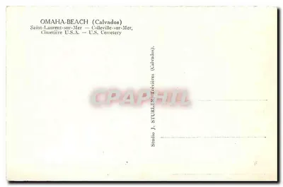 Cemitério Americano de Omaha Beach — Colleville-sur-Mer — Calvados — Studio J. STURLEK — Verso