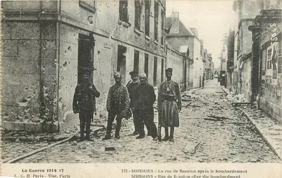 SOISSONS - Rue de Beaulon após o bombardeio — L.C.H. Paris, n°173