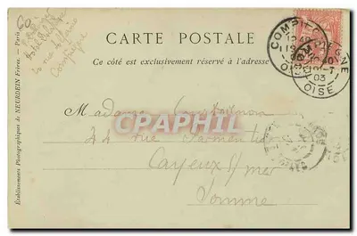Castelo de Compiègne — O Banco de Napoleão I — Collections ND Phot — Verso