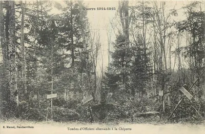 Tumbas de Oficiais Alemães na Chipotte — Guerra 1914-1915 — E. Mamet, Rambervillers