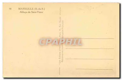 Marsiglia (B.-du-R.) — Abbazia di San Vittore — Edizioni d'Arte Vieux — Verso