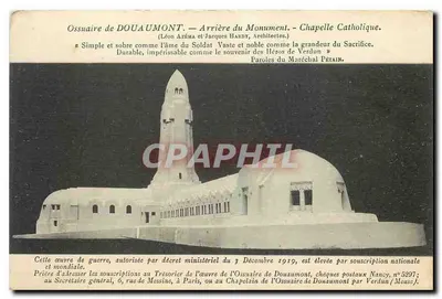 Ossuário de DOUAUMONT — Traseiro do Monumento — Capela Católica. (Léon AZÉMA e Jacques HARDY, Arquitetos.)