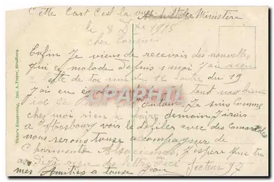 Strasbourg i. E. — Ministerstwo — wydawca Victor A. Freyer — Rewers